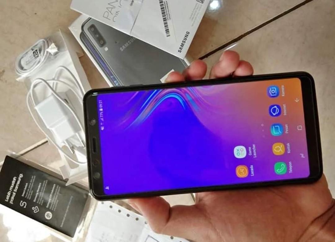 Samsung A7 2018 Ram 6 128 Fullset Garansi Resmi Sein Telepon