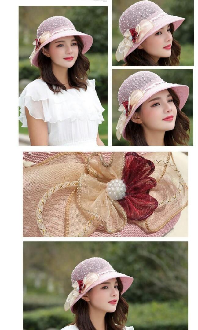 Female Flowers Pot Cap Travel Bike Sun Visor Breathable Folding Sun Hat Photo Beach Hat