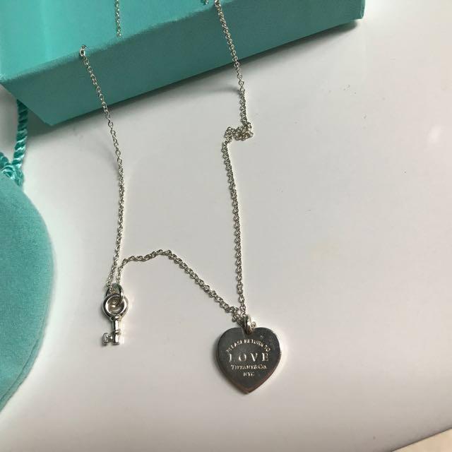 Tiffany Co Return To Love Heart Tag Key Necklace - Tiffany Love Heart Tag Key Pendant Tiffany Co Return To Love Heart Tag Key Necklace - Tiffany Love Heart Tag Key Pendant