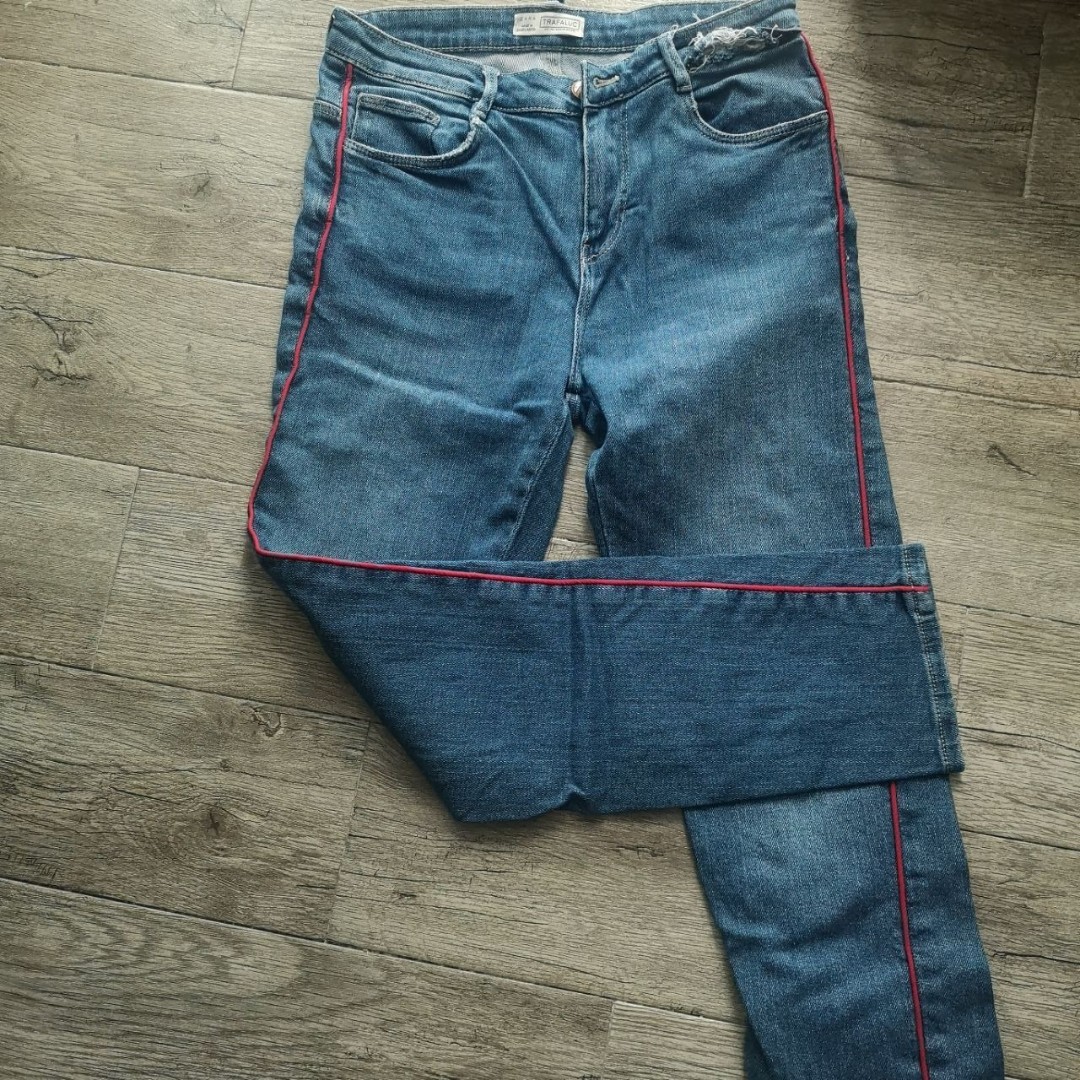 zara red stripe jeans
