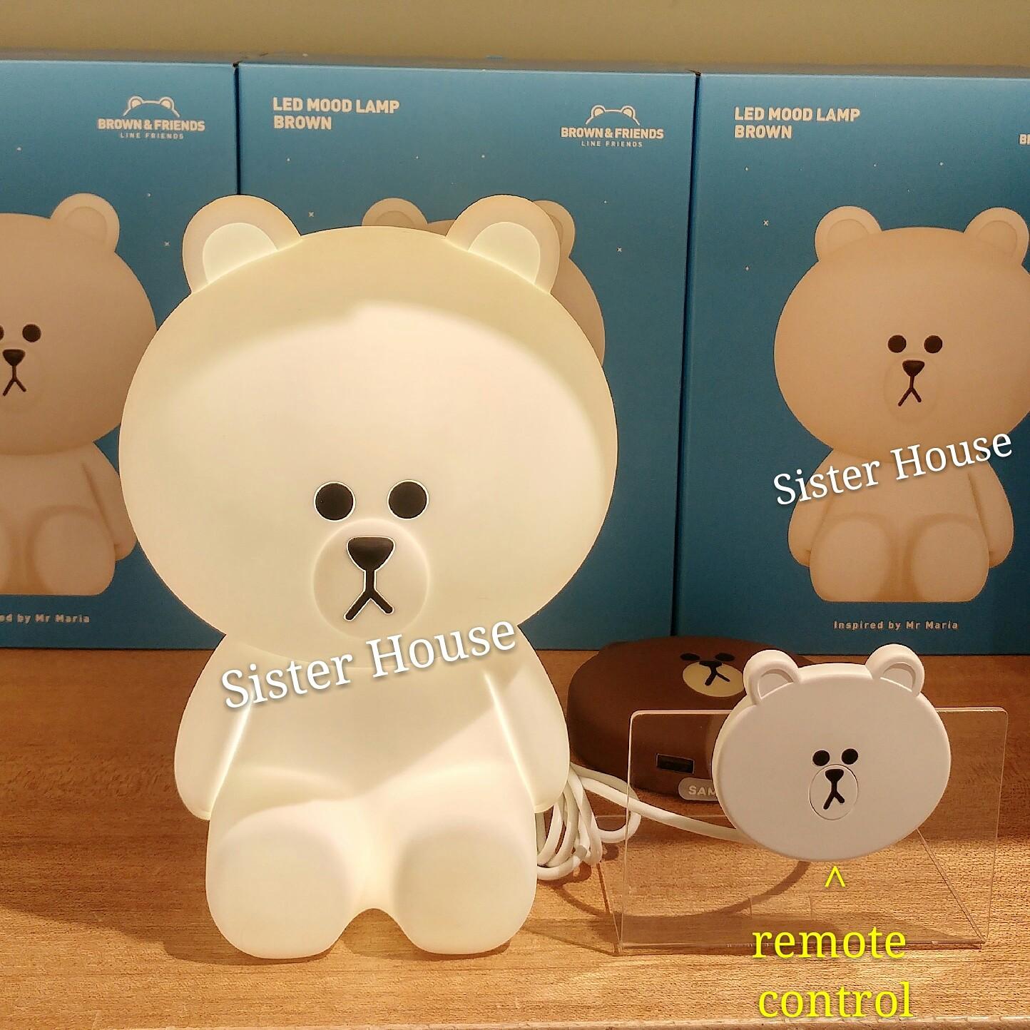 🇰🇷 LINE Friends Brown LED Mood Lamp 熊大小夜燈, 傢俬＆家居, 家居