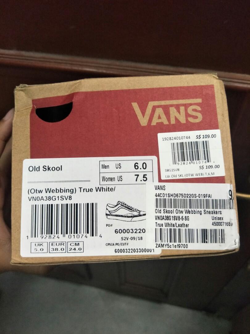 vans old skool (otw webbing) true white 