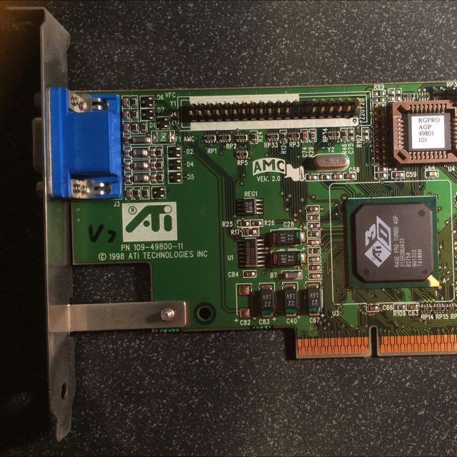 A Graphic Card Ati Radeon Ati 3d Rage Pro Turbo 8mb Agp