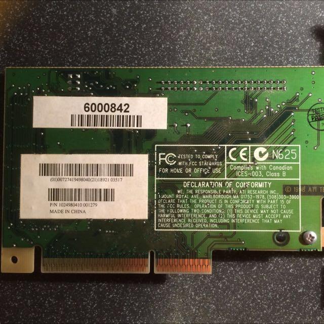 A Graphic Card Ati Radeon Ati 3d Rage Pro Turbo 8mb Agp
