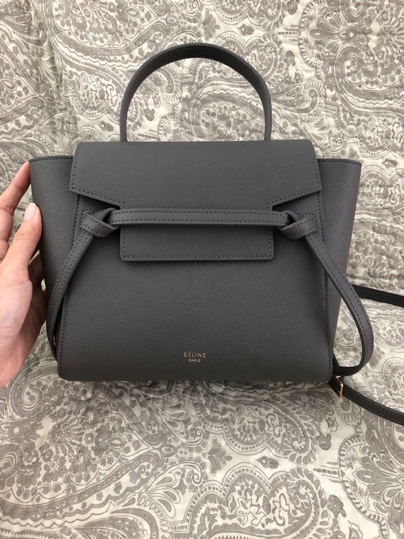 Celine belt bag outlet dark grey