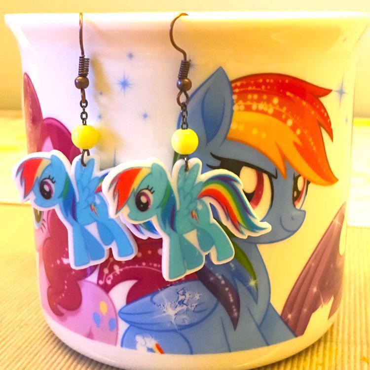 Rainbow dash earrings sale