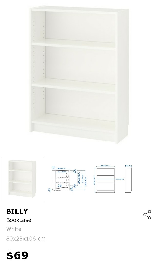 Billy Bookcase Furniture Shelves Drawers On Carou Photo