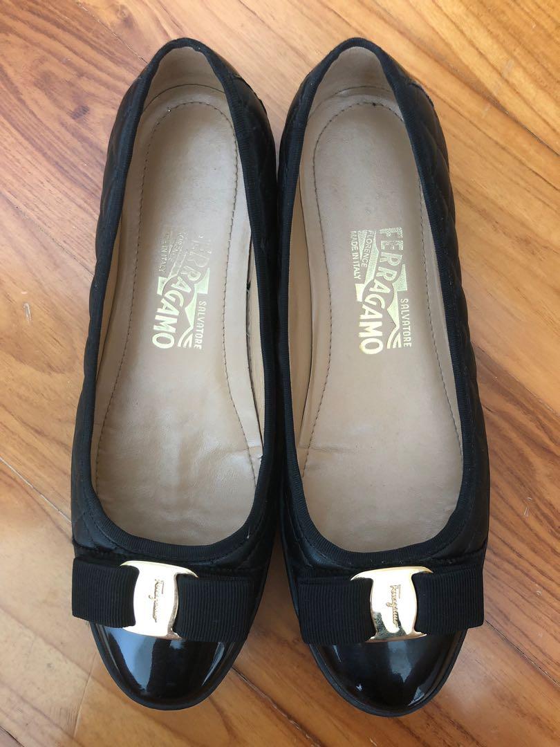 Ferragamo rufina quilted flats new arrivals