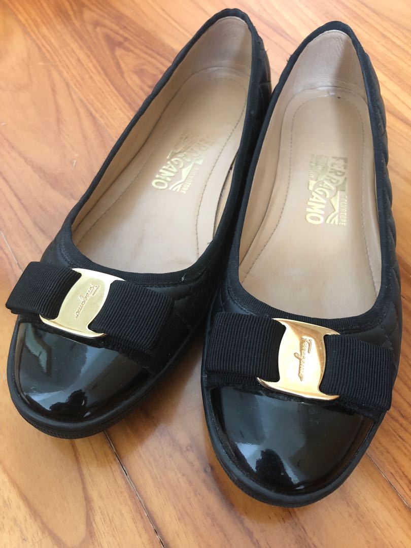 Salvatore ferragamo rufina quilted flats new arrivals