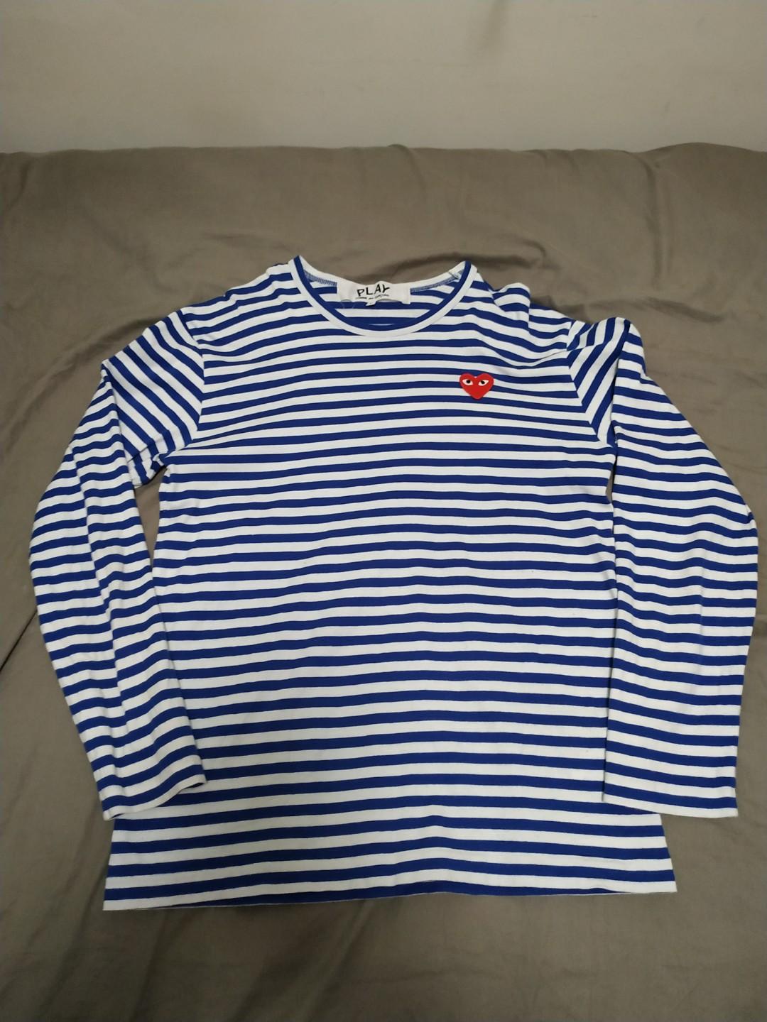 cdg striped ls
