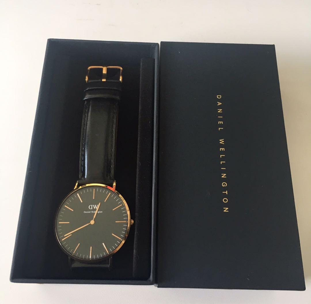 Daniel Wellington Classic Black Sheffield Rose Gold 40mm Dial, Mobile Phones Gadgets, Wearables & Smart Watches Carousell