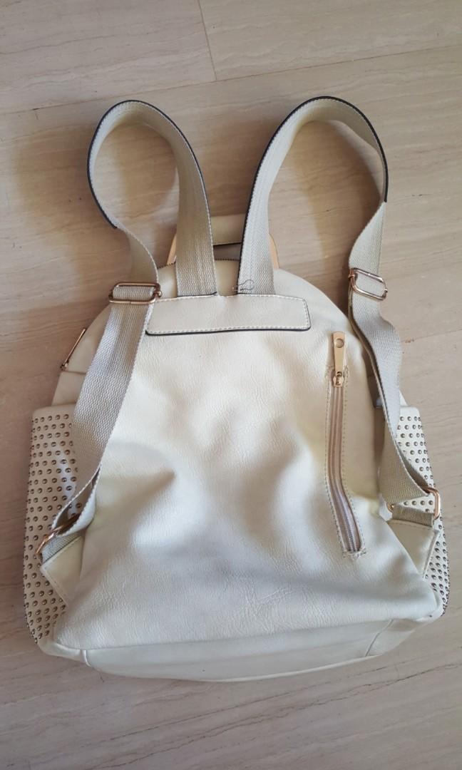 Diophy leather 2025 backpack