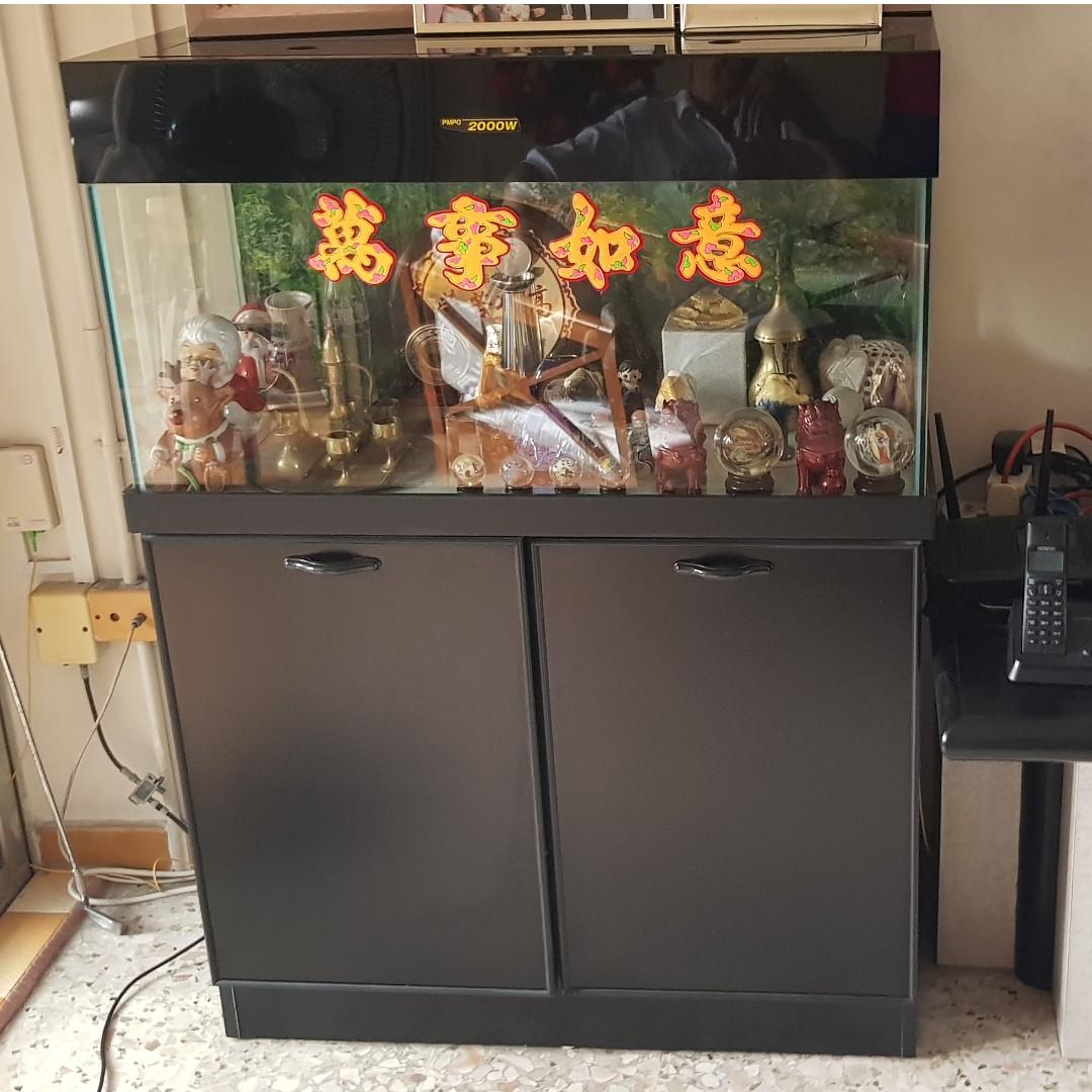 Shoe rack store with aquarium