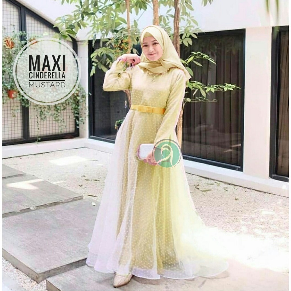 Gamis Wanita MAXI CINDERELLA Gamis Pesta Maxi Dress Dress Hijab