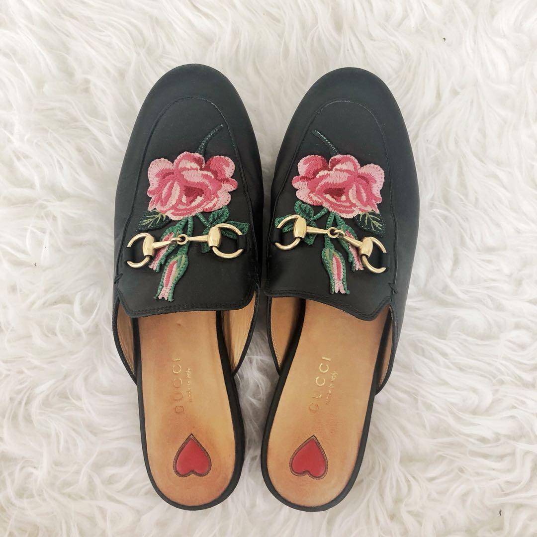 Gucci Princetown Mules Shoes Rose 