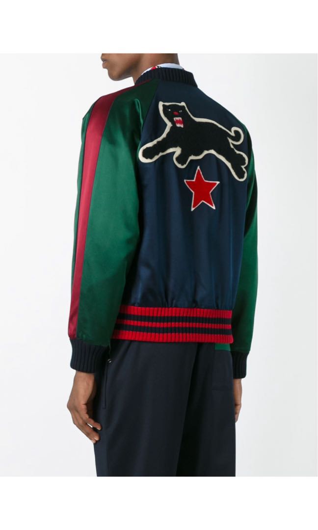 gucci satin bomber jacket
