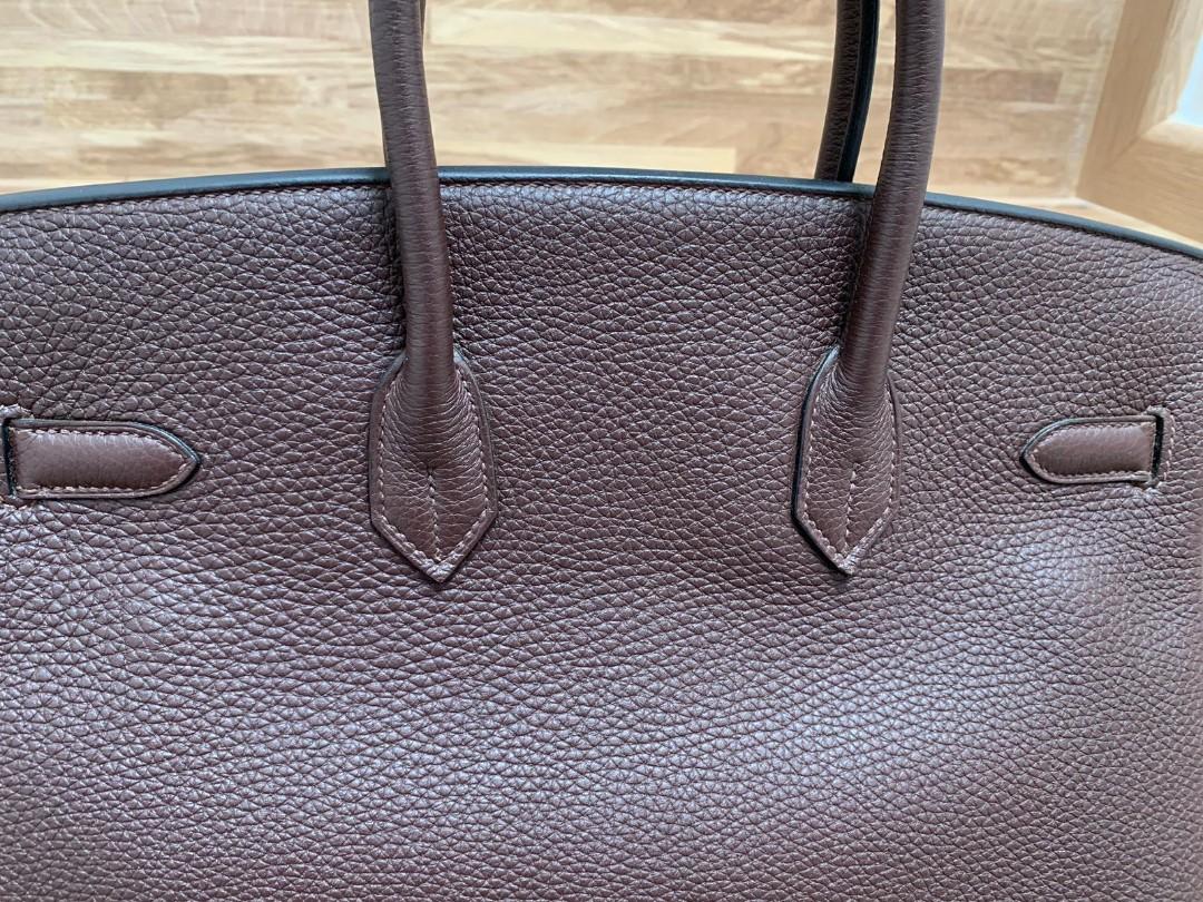 Hermes Birkin 25 Chocolate Togo, Luxury, Bags & Wallets on Carousell