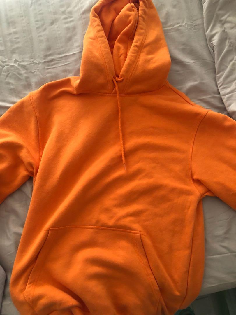 orange h&m hoodie