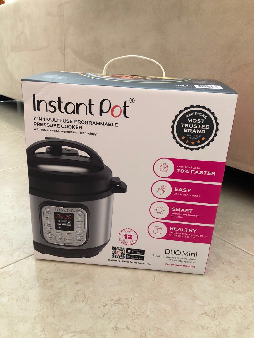 Instant Pot DUO Mini 3 Quart BNIB, Furniture & Home Living, Kitchenware & Tableware, Cookware