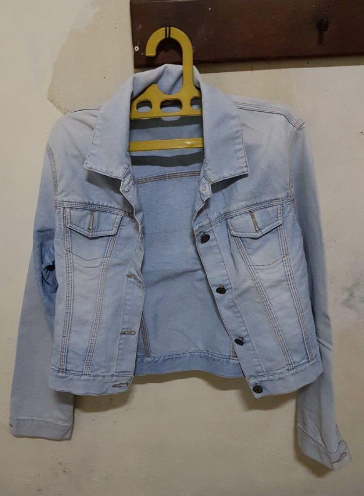 jaket denim crop