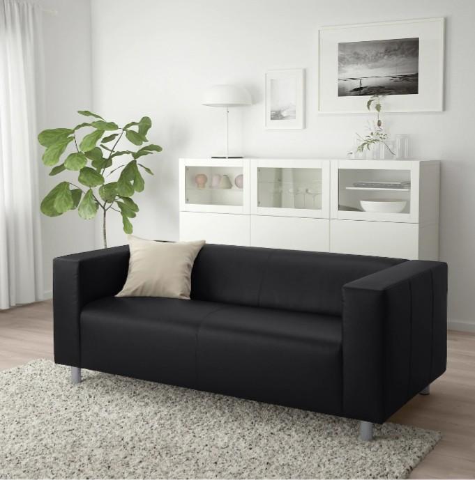 Klippan Bomstad Sofa Kulit Hitam Home Furniture On Carou