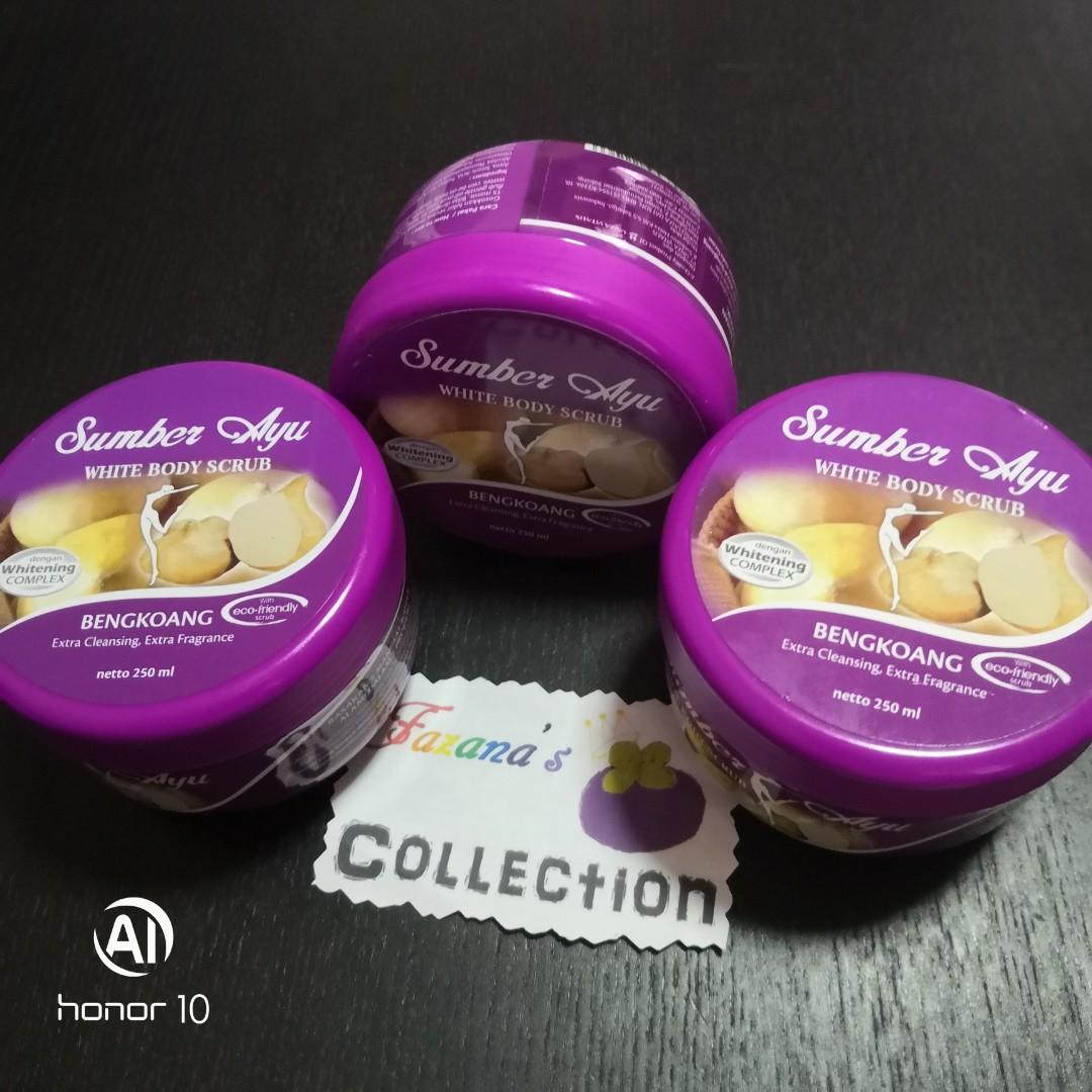 Large Jar Sumber Ayu White Body Scrub Beauty Personal Care Bath Body Body Care On Carousell