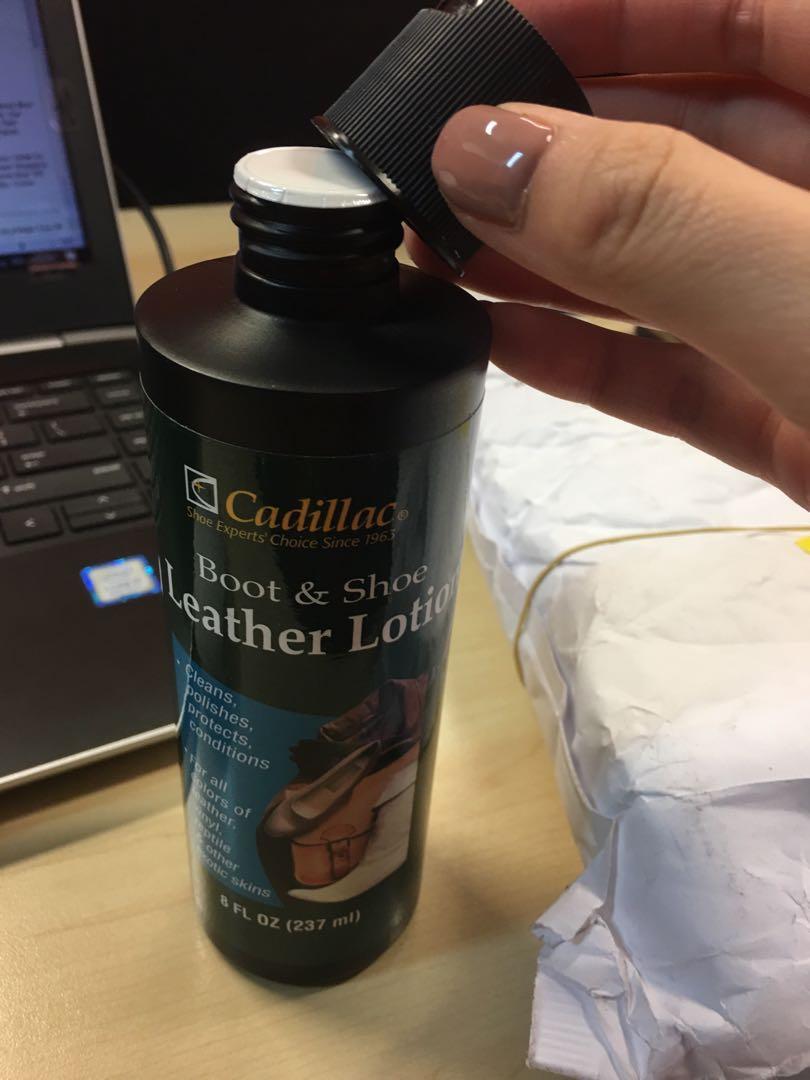 cadillac boot and shoe leather lotion