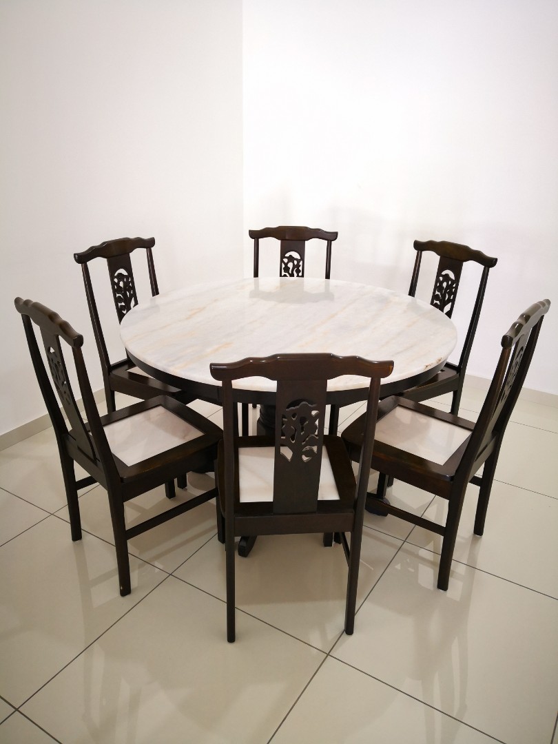 Marble Dining Table Set FIRE SALESI