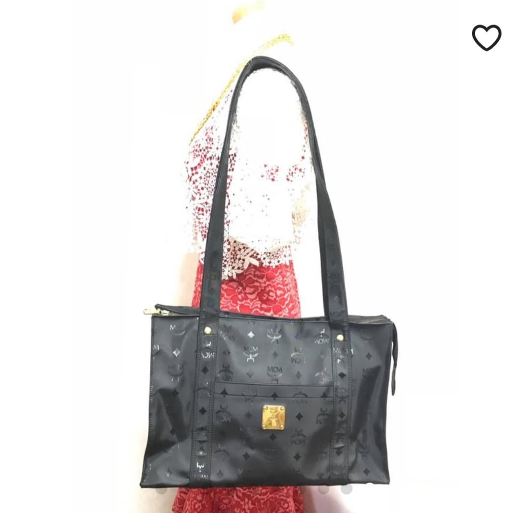 mcm black tote