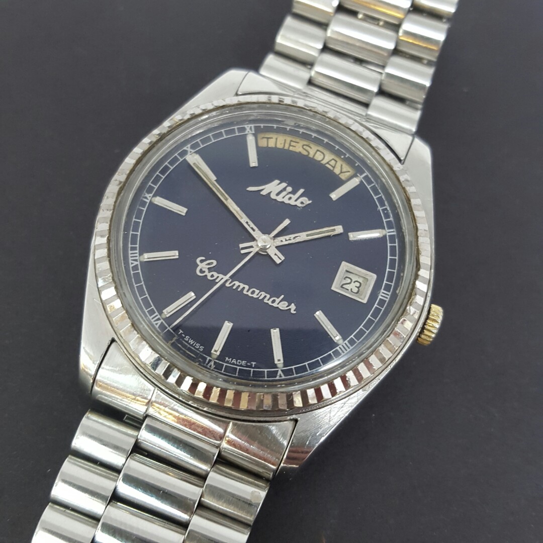vintage mido commander day date