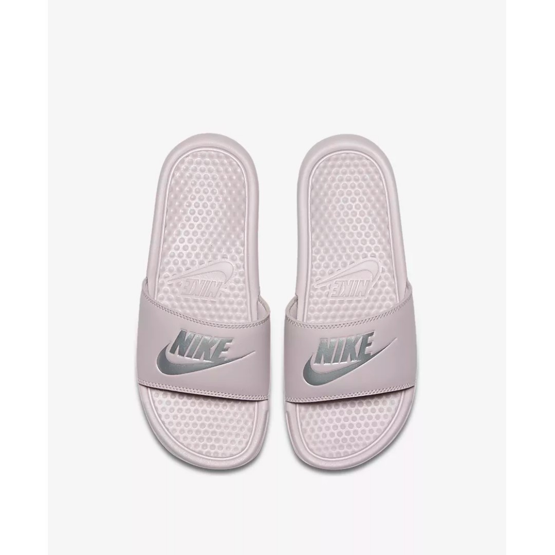 nike benassi jdi metallic women's slide