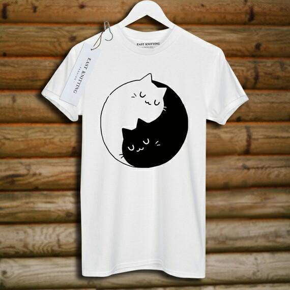 Po Two Sleeping Round Cat Pattern Print Ulzzang Short Sleeve