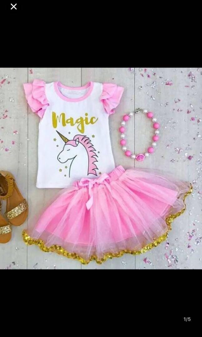 Po Unicorn Party Event Dress Brand New Size 90 120cm Babies