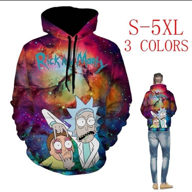 rick and morty graphic hoodie