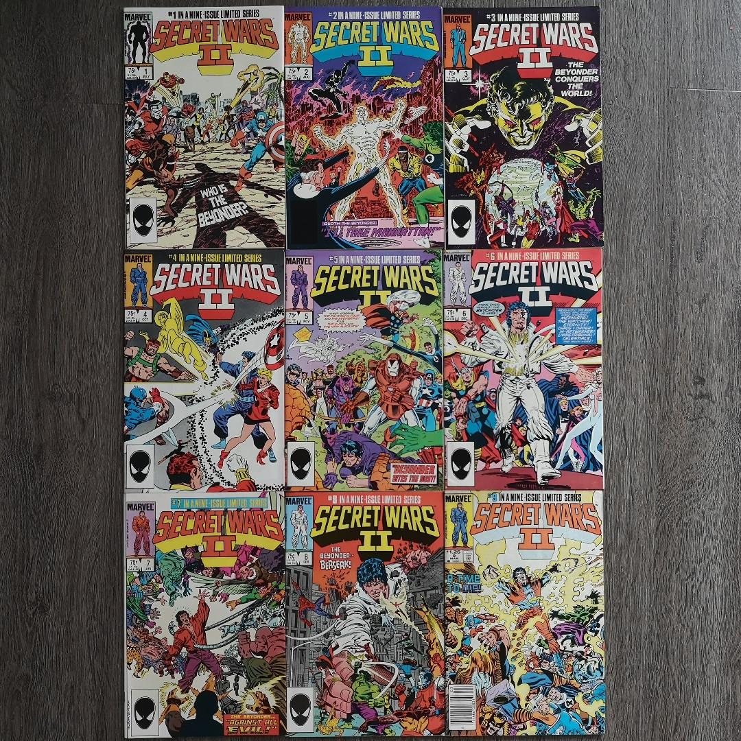 Secret Wars Ii Complete 9 Part Series Books Stationery - 
