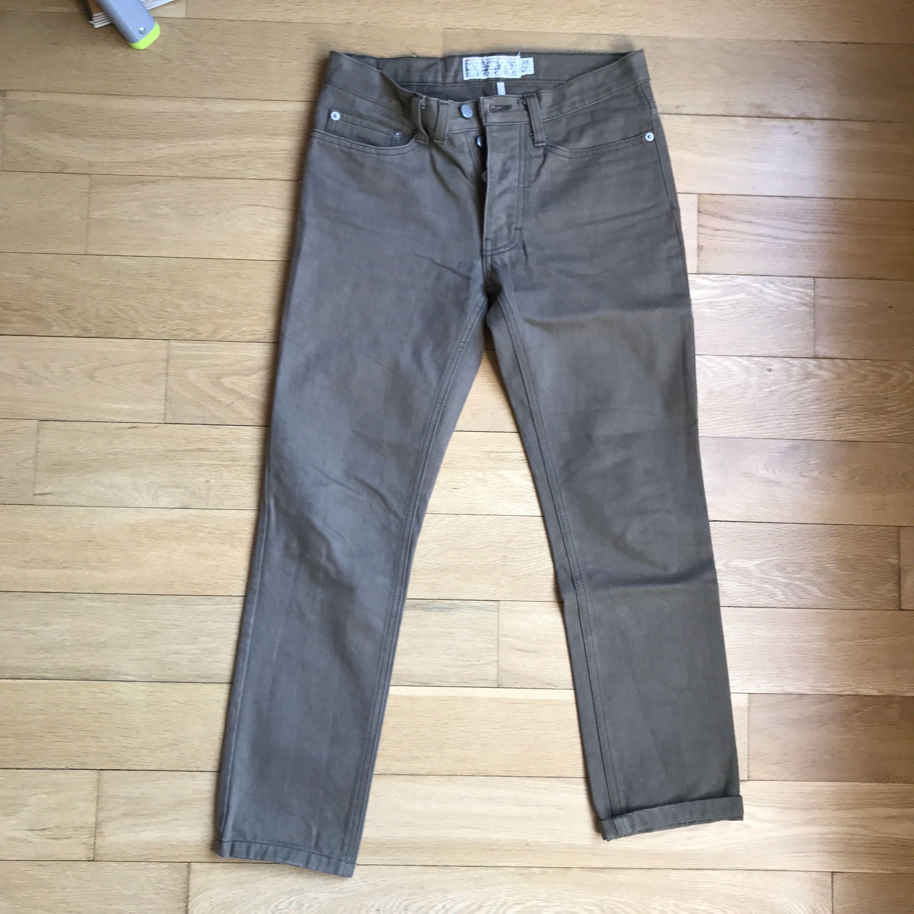 mens army green jeans