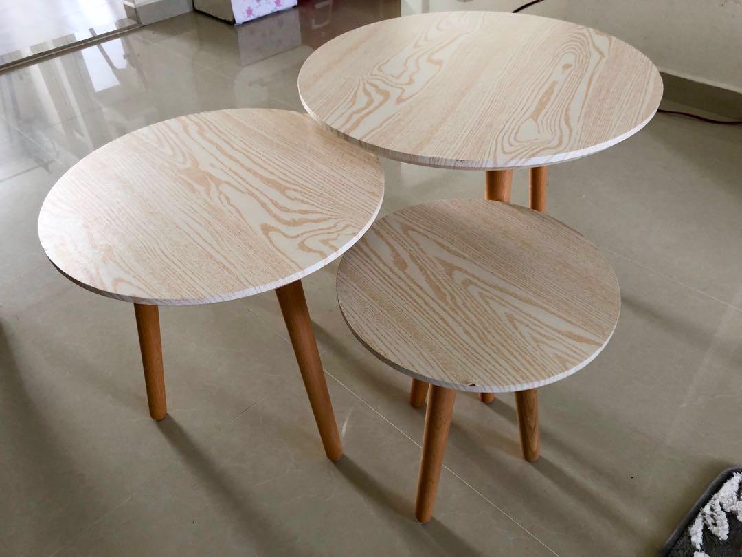 Side Tables Coffee Table Set Of 3 Furniture Tables Chairs On Carousell