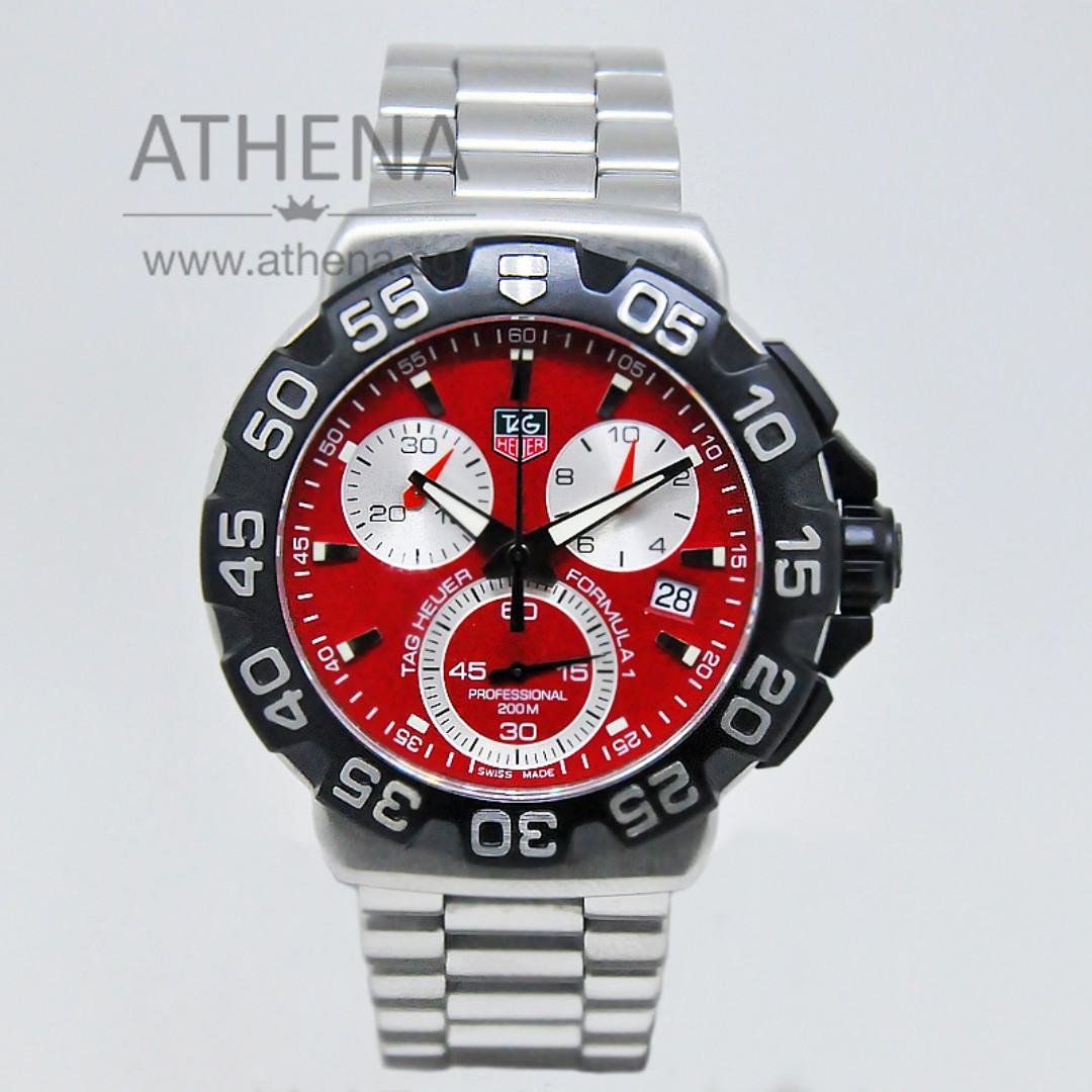 TAG Heuer Formula 1 Quartz Watch - Black Opalin Dial and Black Perforated  Rubber Strap 41mm Watch