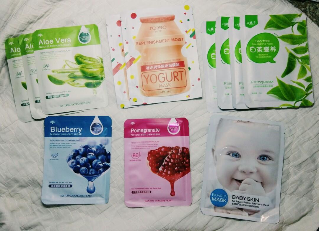 Take All Sheet Mask Korea Masker Wajah Rorec Bioaqua Nature Republic Kesehatan Kecantikan Kulit Sabun Tubuh Di Carousell