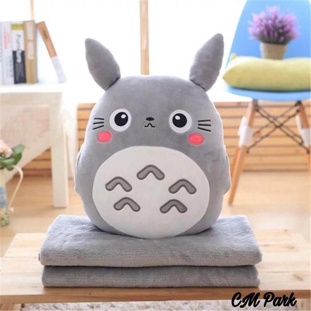 Totoro Plush Toy Blanket Toys Games Stuffed Toys On Carousell