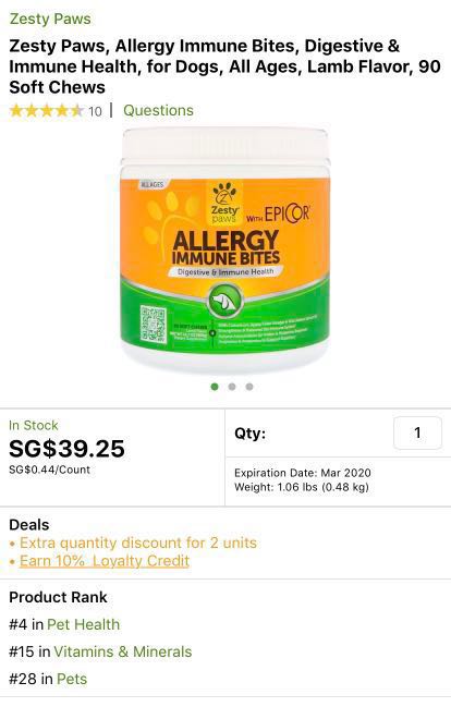 zesty paws allergy immune bites canada