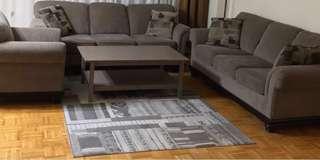 3 Piece Tarano Sofa - Light Brown , (table and carpet not included)