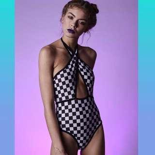 Indyanna 棋盤格 泳裝 購於Bad Queen