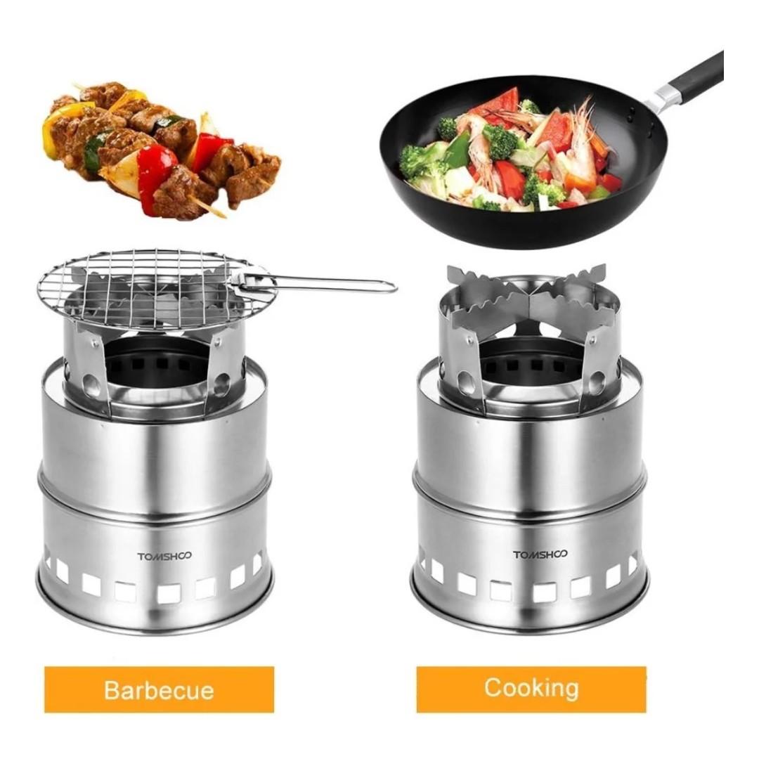 2063 Tomshoo Camping Stove Backpacking Stove Portable Folding Windproof Wood Burning Stove Compact Stainless Steel Alcohol Stove Outdoor Camping Hiking Backpacking Picnic Bbq Electronics Others On Carousell