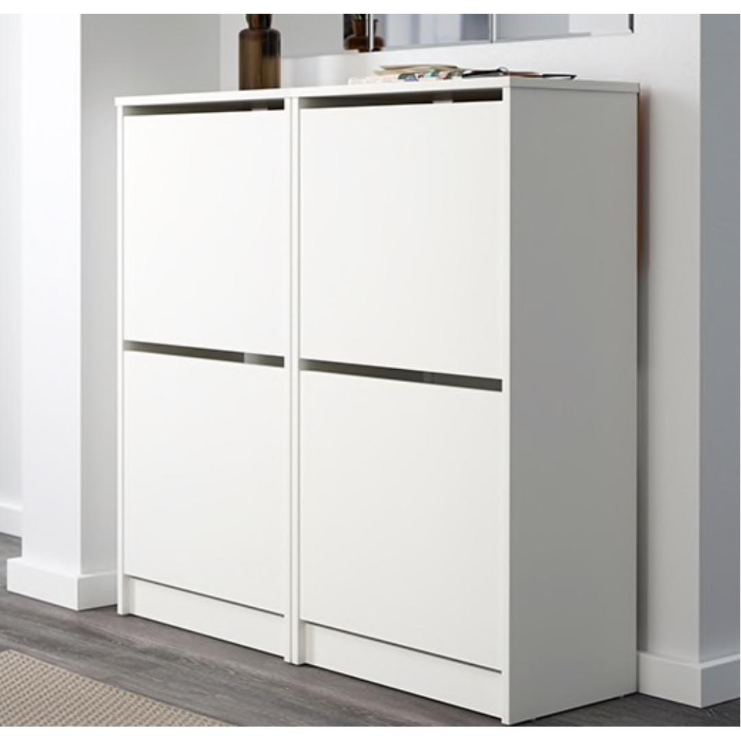 2x Ikea Bissa Shoe Cabinet With 2 Compartments Furniture Shelves Drawers On Carousell