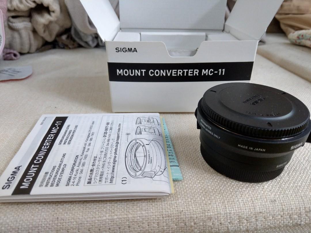 95% New Sigma MC-11 轉接環EF to E (Canon to Sony) MC11 Mount Converter  Adapter, 攝影器材, 鏡頭及裝備- Carousell