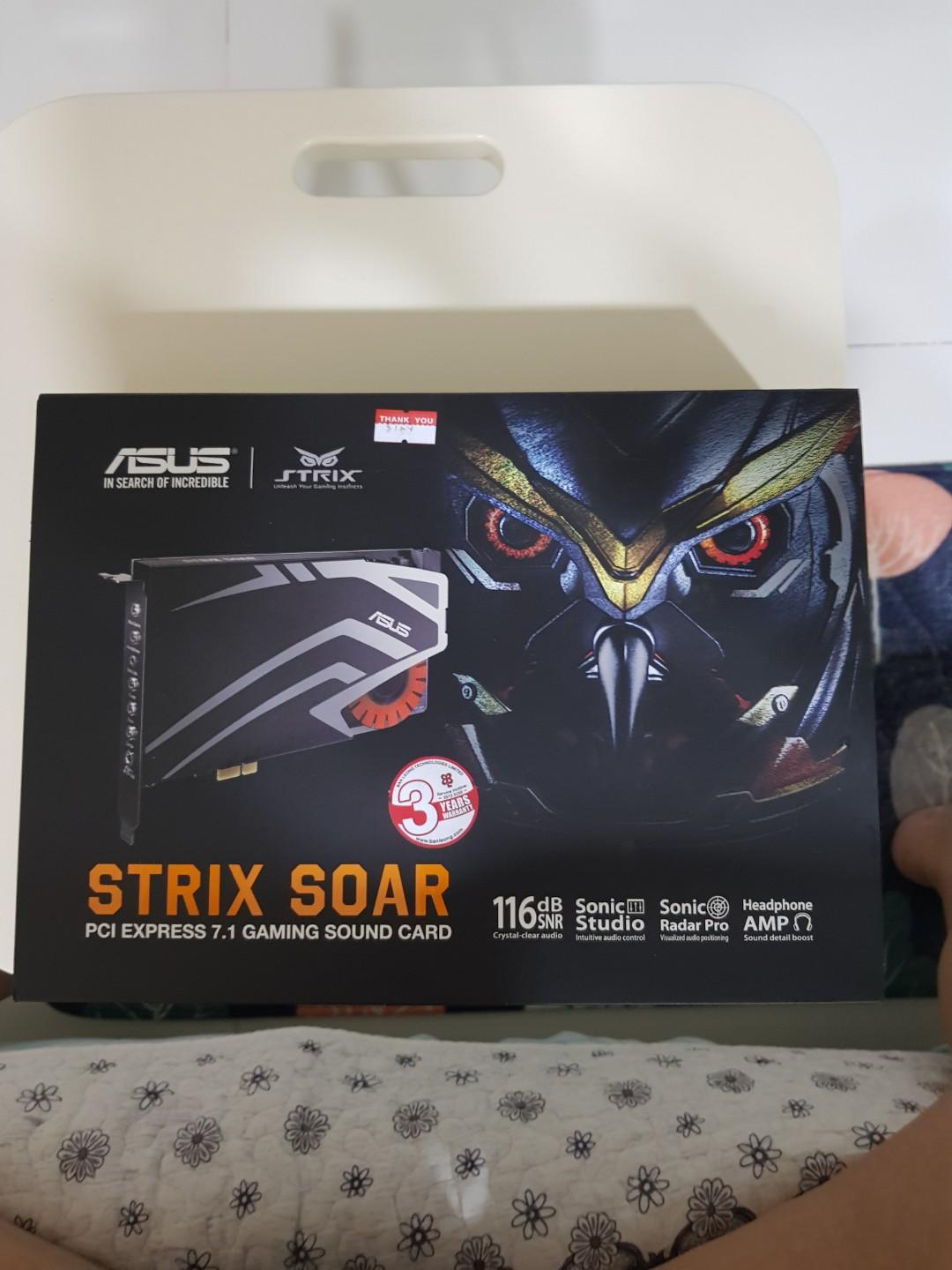 Asus Strix Soar 7 1 Sound Card Computers Tech Parts Accessories Networking On Carousell