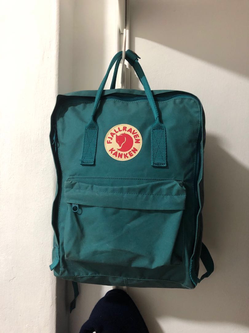 teal kanken bag