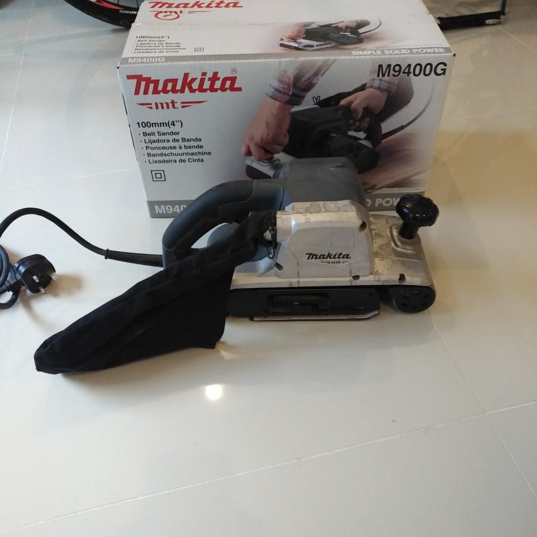 Belt sander Makita M9400G Low usage Everything Else on Carousell