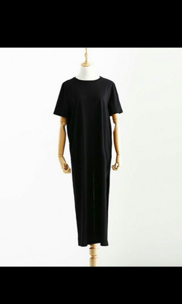 black t shirt maxi dress